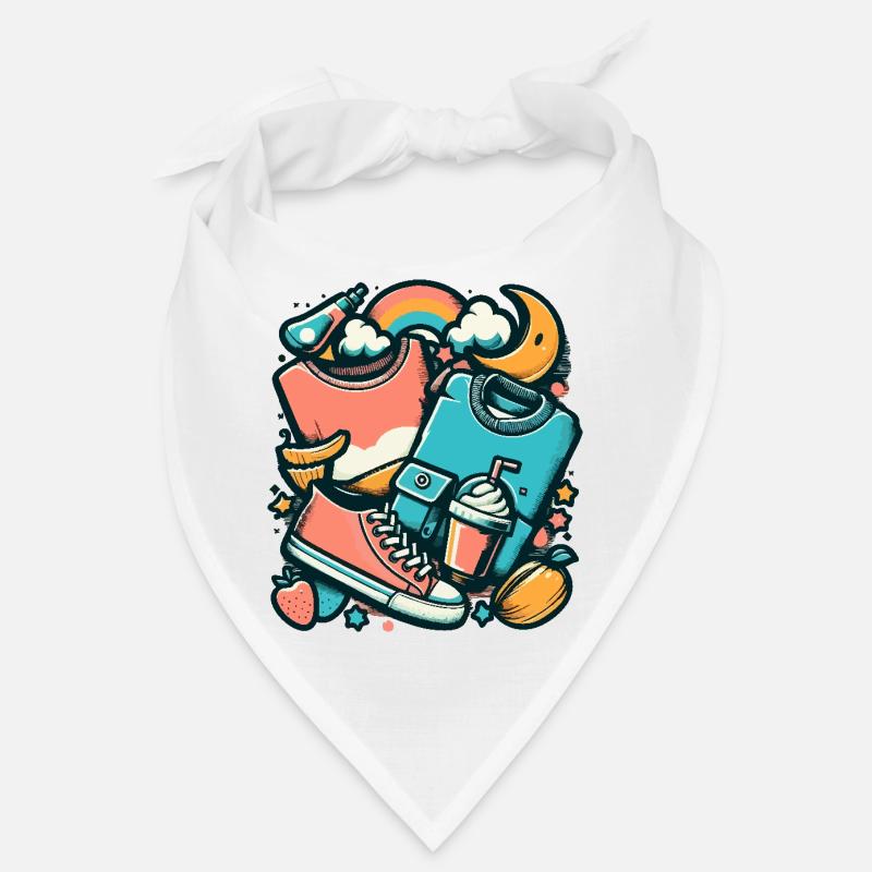 Colorful collage with clothes and everyday objects Bandana