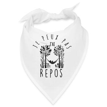Ich kann nicht, ich ruhe mich aus. - Bandana - Weiß - Vorne