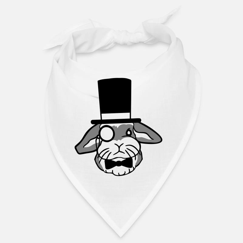 Mr. Bunny Gentleman Top Hat Monocle Glasses Bandana