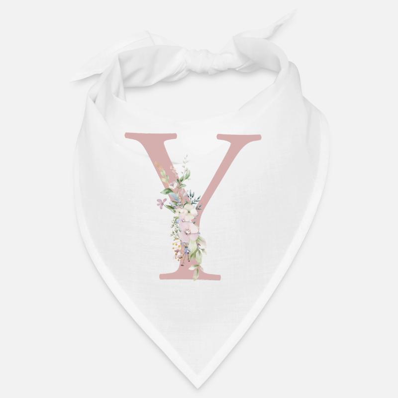 Y Monogramm, Floral, personalisierbar Bandana
