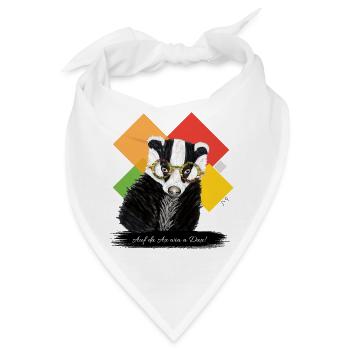 JvG Dachs "Auf da Ax wia a Dax" - Bandana - Weiß - Vorne