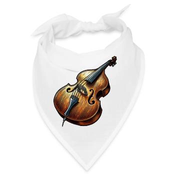 kontrabass musikinstrument - Bandana - Weiß - Vorne