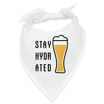 Stay Hydrated Weizenbier Weißbier Bier Party - Bandana - Weiß - Vorne