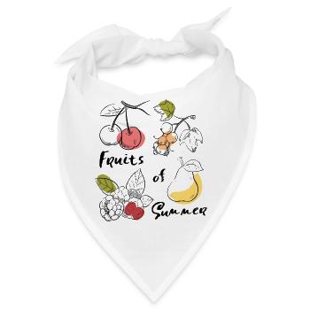Fruits of Summer - Bandana - Weiß - Vorne