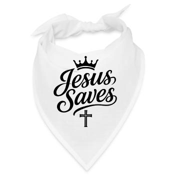 Jesus Rettet Liebe - Bandana - Weiß - Vorne