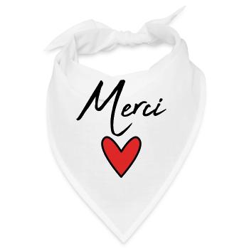 VIELEN DANK. GELIEBTE. HERZ. MEISTER. DANKE HERRIN. - Bandana - Weiß - Vorne