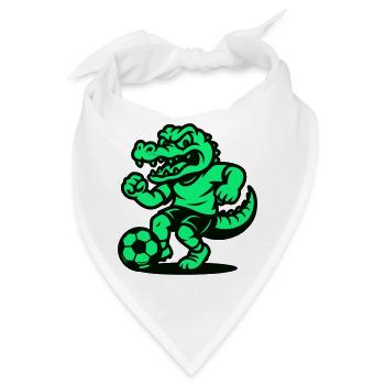 Fußball Kroko - Bandana - Weiß - Vorne