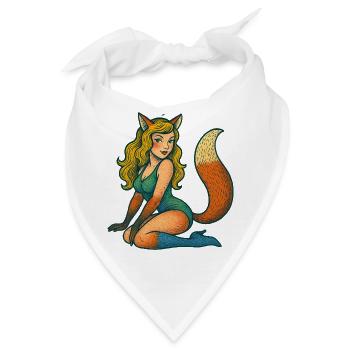 Foxy Zauberin Illustration - Bandana - Weiß - Vorne