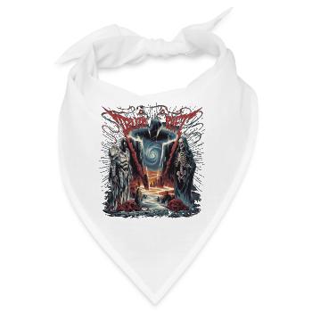 Dark Fantasy Totenbeschwörer Illustration - Bandana - Weiß - Vorne