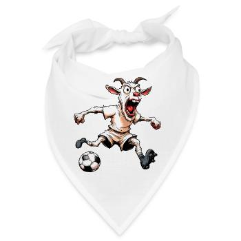 Ziegen Fussball - Bandana - Weiß - Vorne