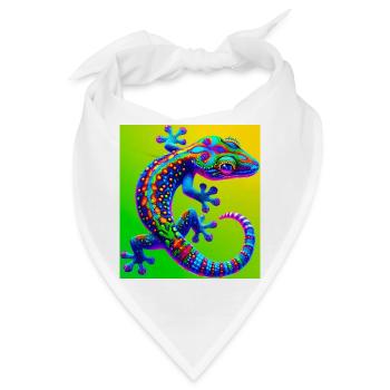 Gecko - Bandana - Weiß - Vorne