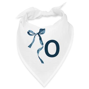 Monogramm oder Geschenkidee - Bandana - Weiß - Vorne