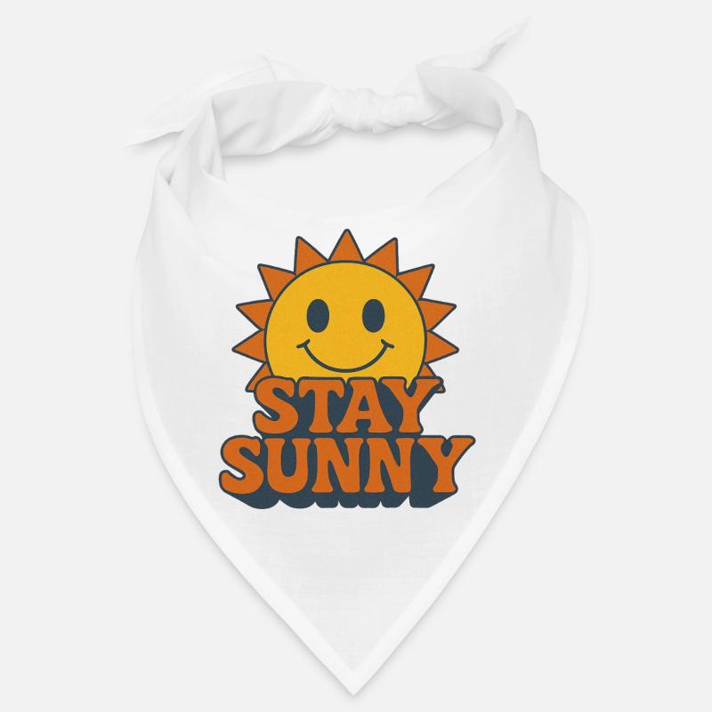 Optimistic Sunny Smiley Print Bandana