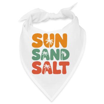 Sommerzeit - Sonne, Salz und Sand - Bandana - Weiß - Vorne