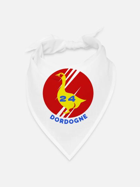 Dordogne 24 - Bandana - blanc - Devant