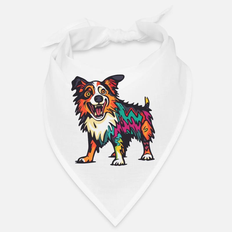 Border Collie Hund Halloween Comic Lustig Bandana