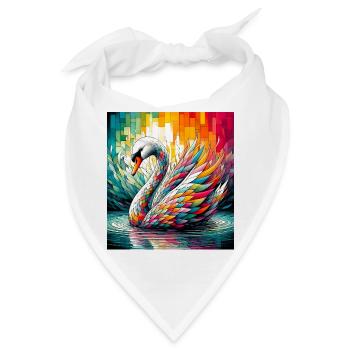 Schwan - Bandana - Weiß - Vorne