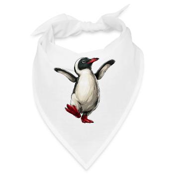 fröhlicher Pinguin :) - Bandana - Weiß - Vorne