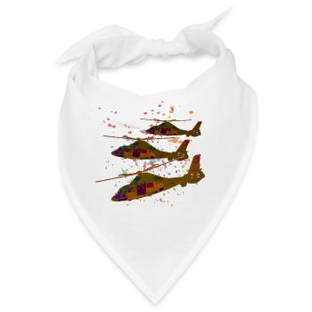 Hubschrauber - Bandana - Weiß - Vorne