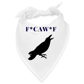 FCAWF Funny Crow Bird Design - Bandana - Weiß - Vorne