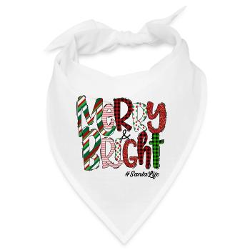 Merry Bright Festive Plaid Pattern - Bandana - Weiß - Vorne