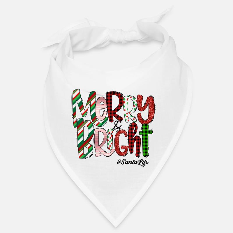 Merry Bright Festive Plaid Pattern Bandana