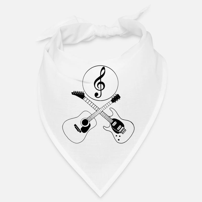 Guitars and treble clef Bandana