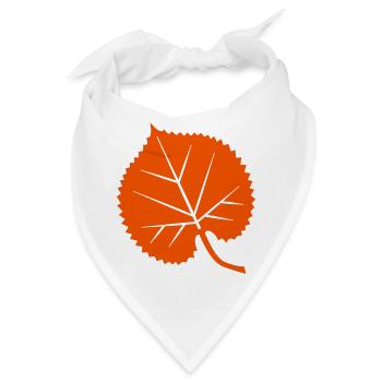Linden Blatt - Bandana - Weiß - Vorne
