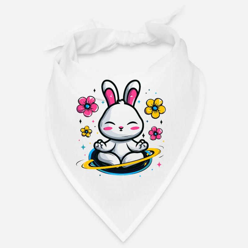Moon Bunny in the Flower Circle Bandana