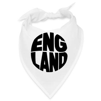England Typografie  - Bandana - Weiß - Vorne