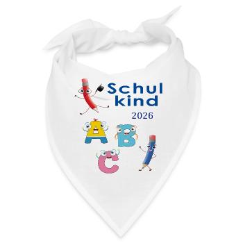  ABC  Schuldkind 2026 - Bandana - Weiß - Vorne