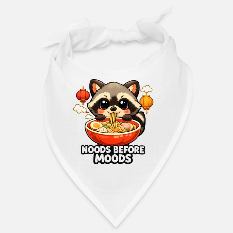 Ramen Noods Before Moods Waschbär Bandana