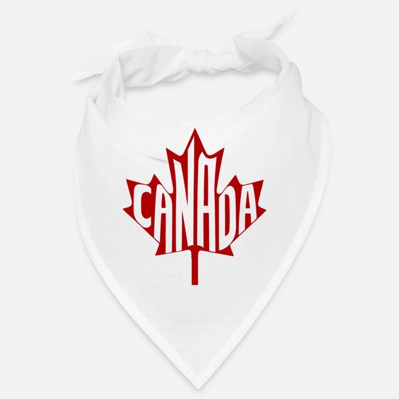Typographie du Canada rouge en feuille d’érable Bandana