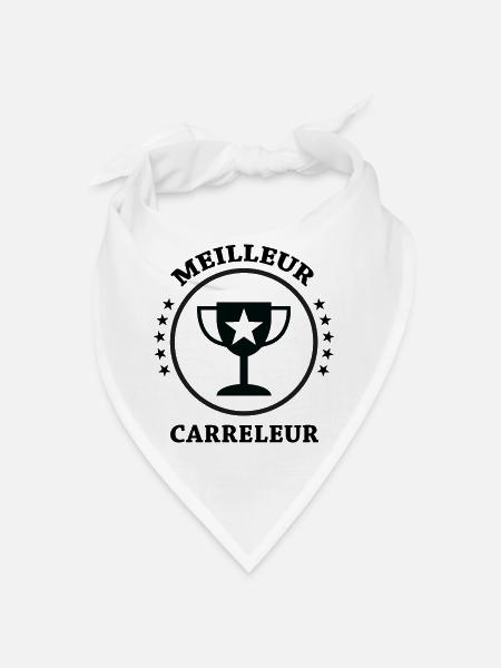 Best Tiler - Bandana - white - Front
