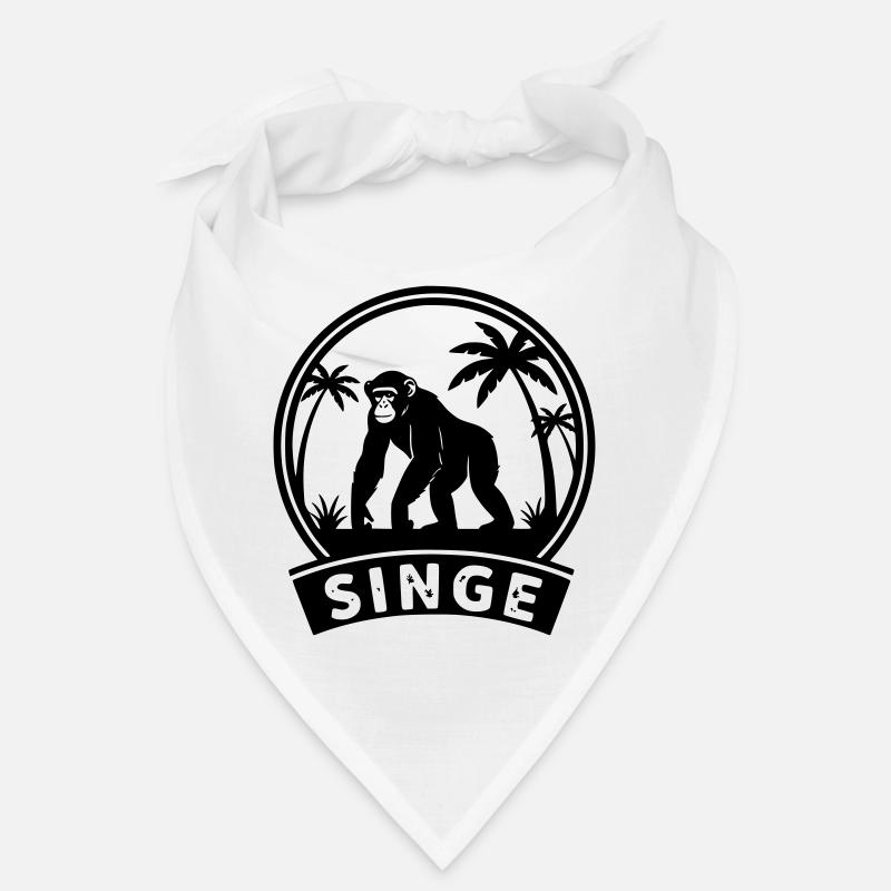 singe - Bandana - blanc