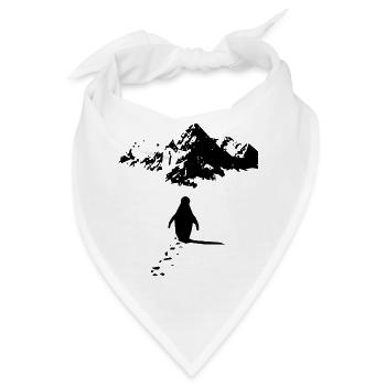 Einsamer Pinguin  - Bandana - Weiß - Vorne