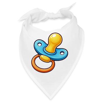 Schnuller Cartoon Baby - Bandana - Weiß - Vorne