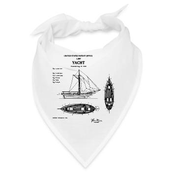Design des Yacht-Bauplans für Patente - Bandana - Weiß - Vorne
