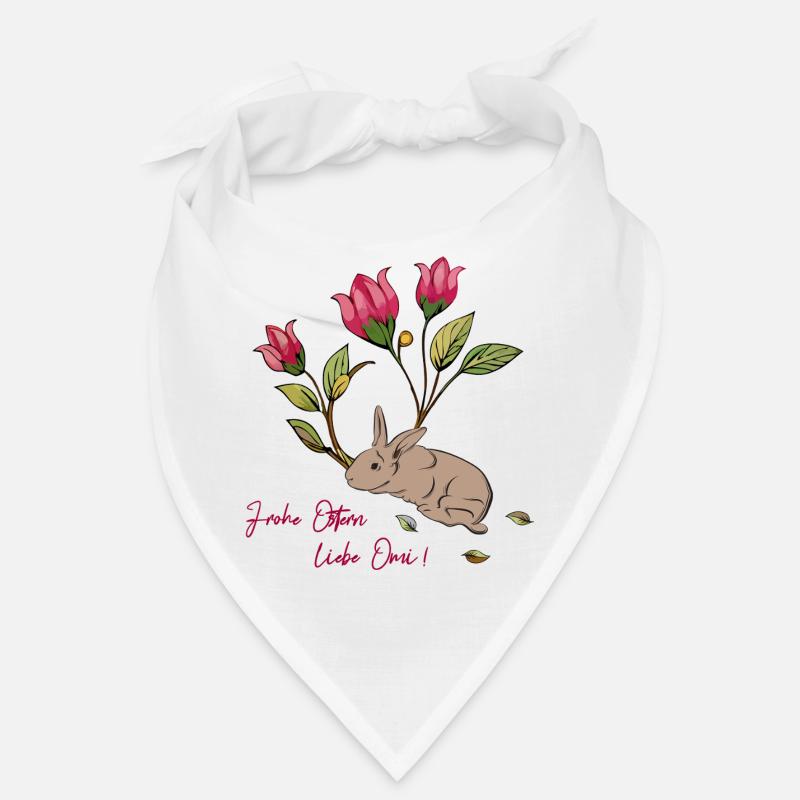 Lapin de Pâques avec tulipes Bandana