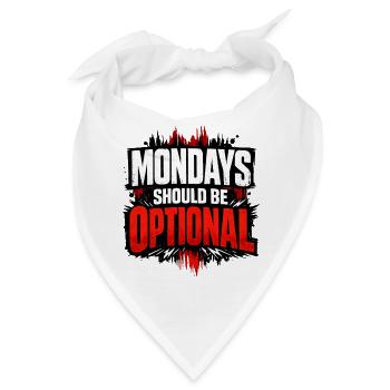 Monday should be optional Vintage - Bandana - Weiß - Vorne
