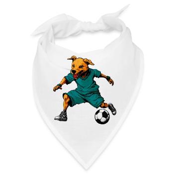 Hund Fussballer - Bandana - Weiß - Vorne