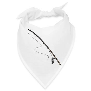 Angelrute angeln icon - Bandana - Weiß - Vorne