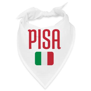 Pisa Italienische Flagge - Bandana - Weiß - Vorne