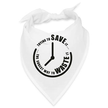 Save Time - Bandana - Weiß - Vorne