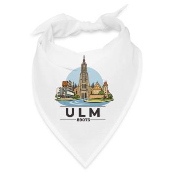 Ulm Motiv 1 Dom Skyline Illustration - Bandana - Weiß - Vorne
