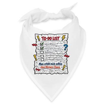 Morgenchaos ToDo-Liste - Bandana - Weiß - Vorne