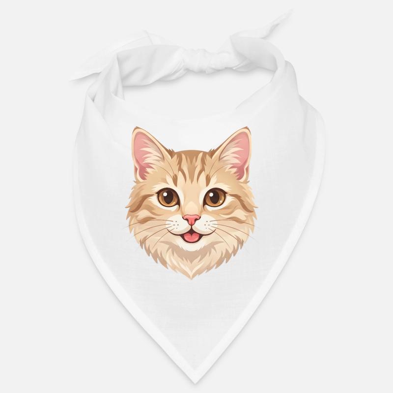 Chat roux de dessin animé mignon et joyeux Bandana