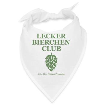 Lecker Bierchen Club - Mehr Bier. Weniger Probleme - Bandana - Weiß - Vorne