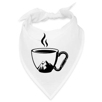 Kaffeetasse Karabiner Berge Outdoor - Bandana - Weiß - Vorne