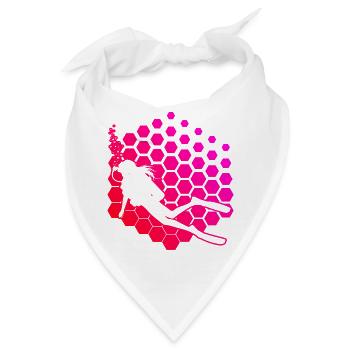 Geschenkidee für eine Scuba-Diverin mit Freediving - Bandana - Weiß - Vorne